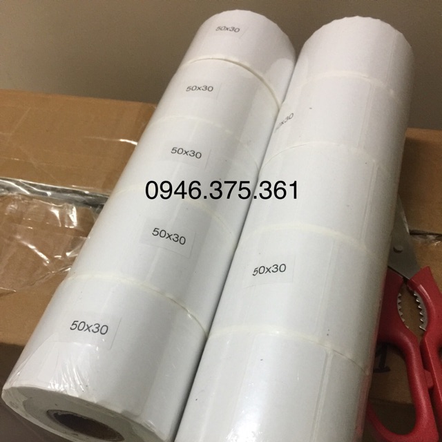 Giấy in tem trà sữa decal 50 x30