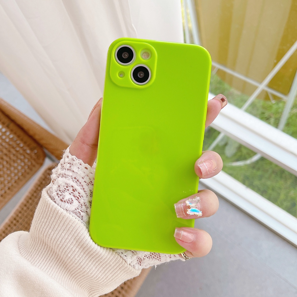 Ốp Điện Thoại Silicon Màu Kẹo Dạ Quang Sang Trọng Cho Iphone 13 12 11 Pro max xs max xr 7 8 6 6s plus se 2020