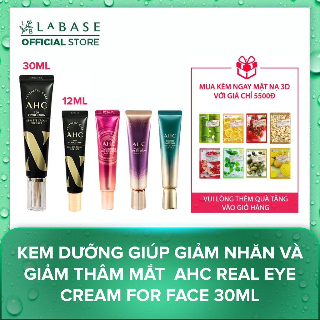 Kem Giảm nhăn và giảm thâm mắt AHC Real Eye Cream For Face