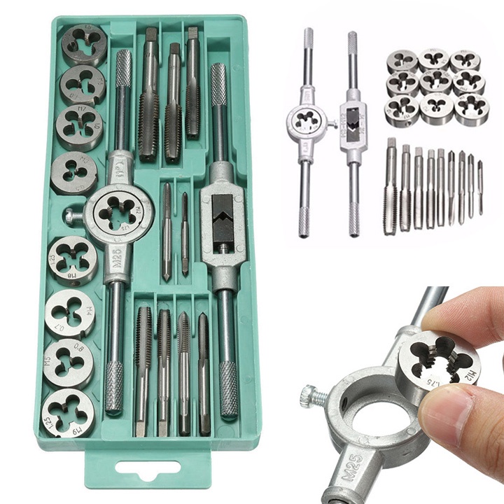 Bộ tạo ren 12 20 40 chi tiết bộ taro hợp kim siêu cứng siêu tiện dụng