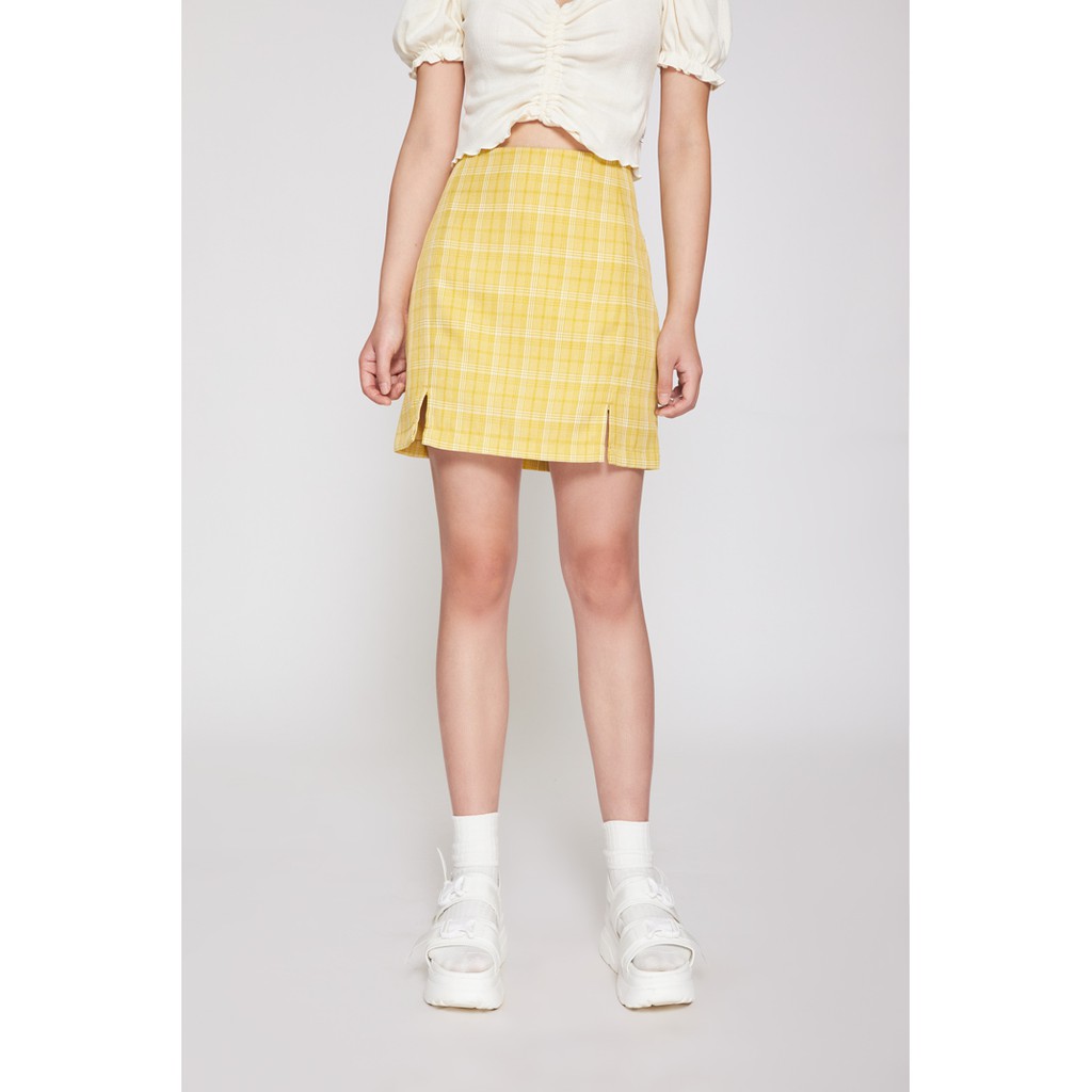 Chân Váy Nữ BOO Dáng Aline Lưng Cao Xẻ Gấu Họa Tiết Kẻ Caro Nhiều Màu | BigBuy360 - bigbuy360.vn