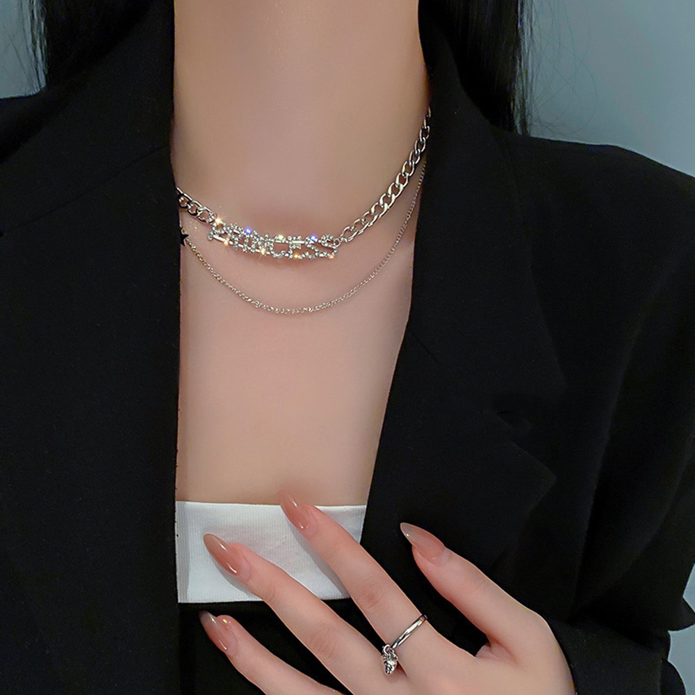 Vòng cổ Hai Lớp Họa Tiết Chữ Đơn Giản Thời Trang Dành Cho Nữ Yanqueens  Quà tặng trang sức