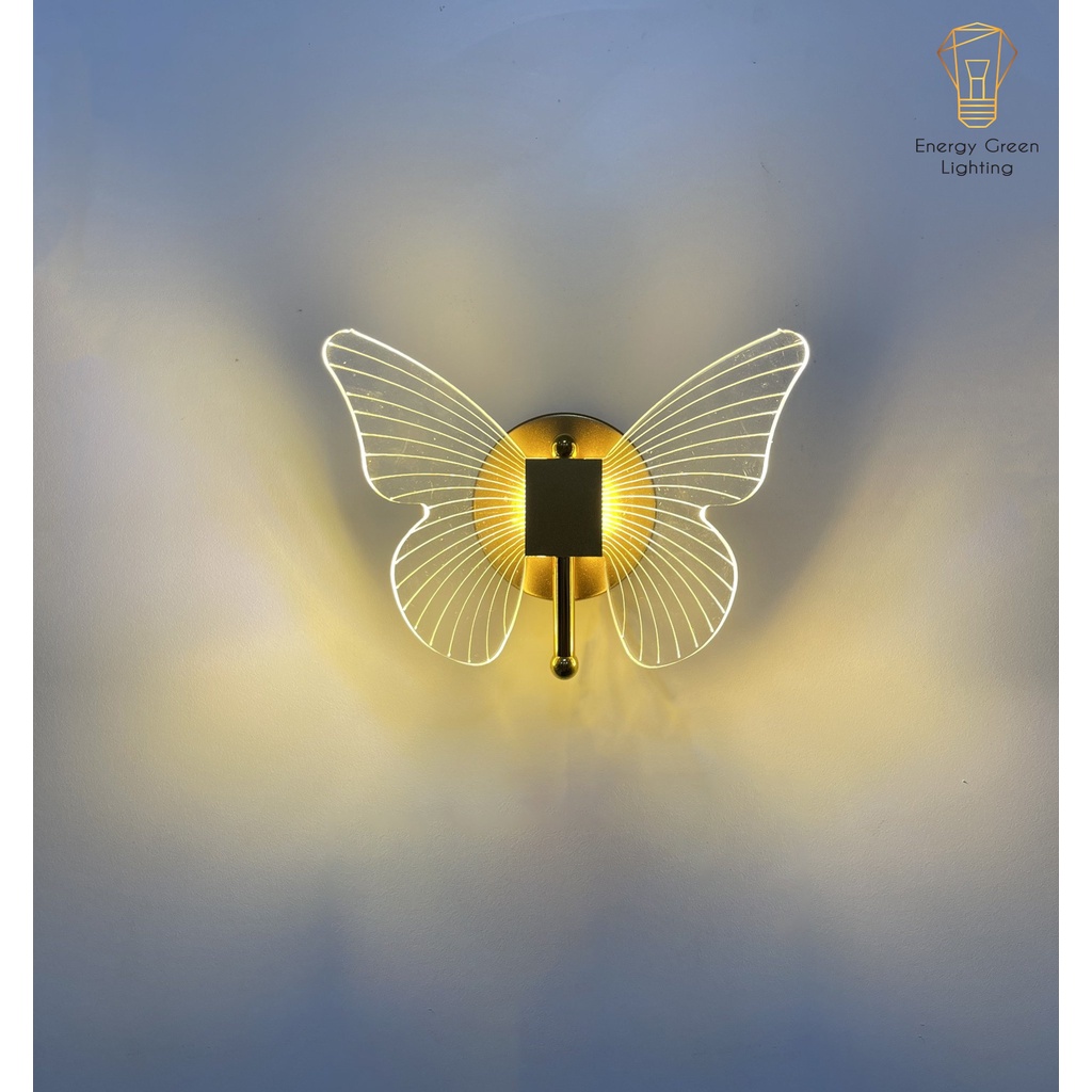 Đèn Tường LED Hình Con Bướm Energy Green Lighting   DT-279 Decor Vintage - 3 Chế Độ Ánh Sáng - Trang Trí Trong Nhà