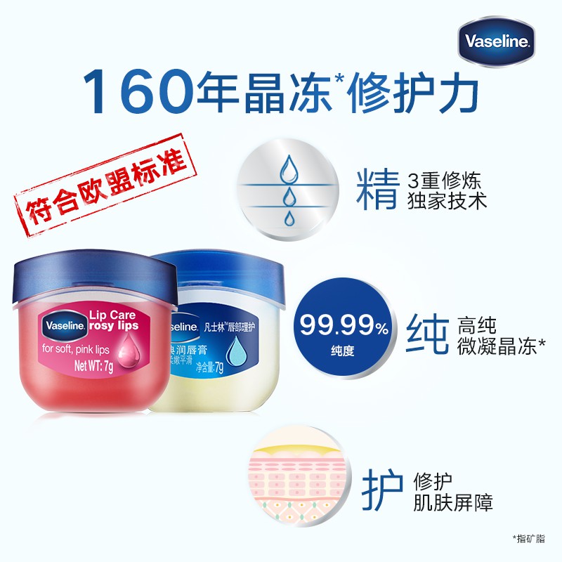 Vaseline (hàng Mới Về) Son Dưỡng Môi Vaseline Mini Thiết Kế Hình Đôi Môi Cổ Điển | BigBuy360 - bigbuy360.vn