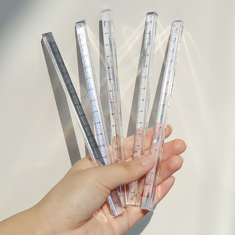 ✿ Thước Thẳng Ba Mặt 0-15cm Bằng Acrylic Trong Suốt Dùng Cho Thiết Kế Kỹ Sư / Thiết Kế Nghệ Thuật