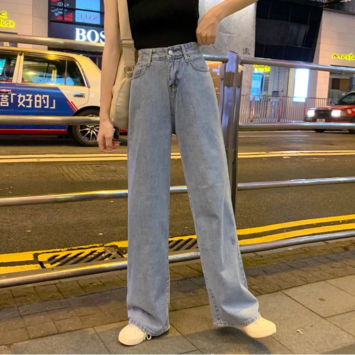 Quần jeans ống rộng dáng suông hot trend 2020 style Hàn Quốc BLACKPINK (Đăng kèm ảnh thật)