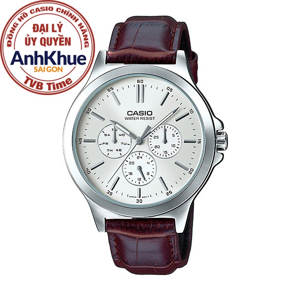 Đồng hồ nam dây da Casio chính hãng Anh Khuê MTP-V300L-7AUDF (41mm)