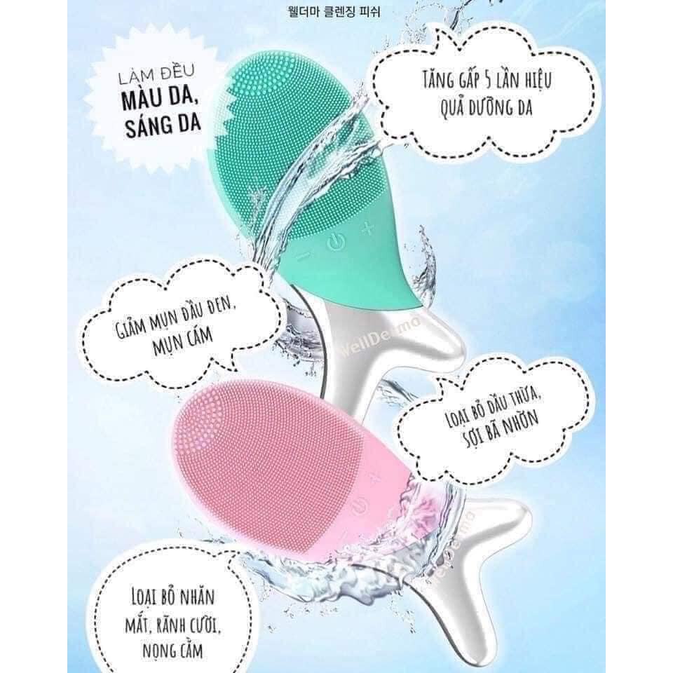 Máy rửa mặt con cá Wellderma Hàn Quốc