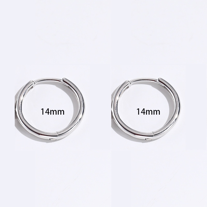 [PHỤ KIỆN UNISEX]Khuyên tai tròn titan MANTO mạ Bạc-khuyên tai nam G-dragon- bông tai cực chất trẻ trung, thời thượng