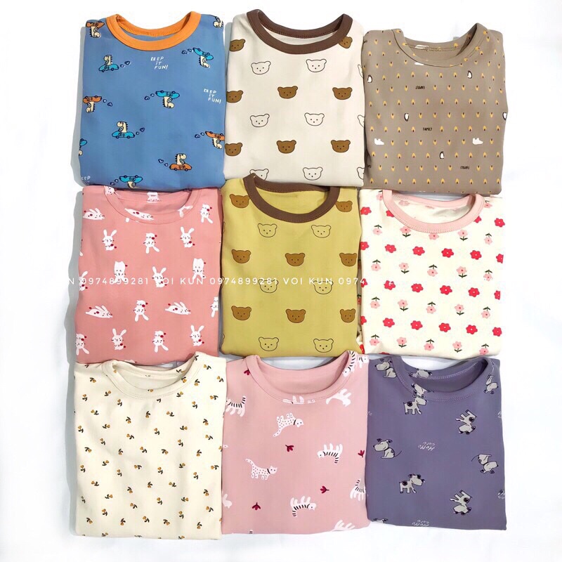 S011 - Bộ quần áo thu đông dài tay cho bé gái, bé trai Ambb kids size 80 -140