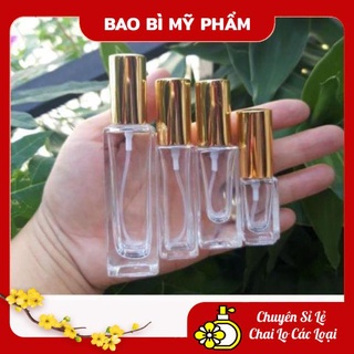Lọ Chiết Nước Hoa ❤ Lọ chiết nước hoa vuông 25ml,20ml,10ml,5ml đựng dầu thơm