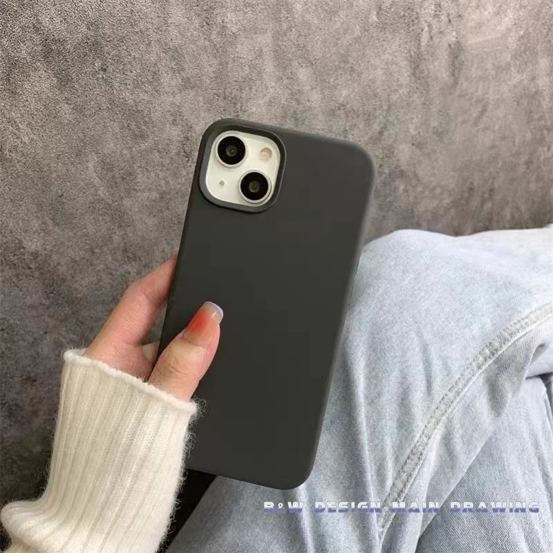 Ốp Điện Thoại Silicon Mềm Màu Đen Chống Trượt Cho iPhone 14 13 12 11 Pro MAX IX XS MAX XR SE2 iPhone 6 6s 7 8 Plus