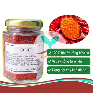 Bột ớt sạch hữu cơ tự nhiên ( dùng làm gia vị, tẩm ướp, nêm thức ăn, nấu món kho, chiên, xào…)