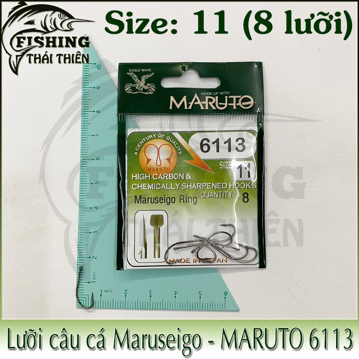 Lưỡi Câu Cá Maruseigo Maruto 6113 Chất Liệu Carbon Siêu Cứng Dùng Câu Cá Chép Rô Phi Mè Tra Trê Chim