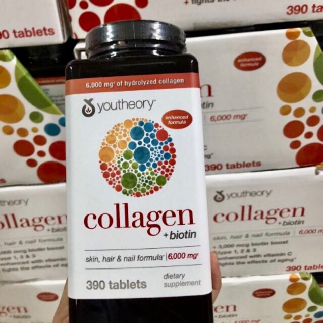 💚🍀[HSD 03/2023] COLLAGEN YOUTHEORY Type 1 2 & 3 của MỸ 390 Viên 🍀💚