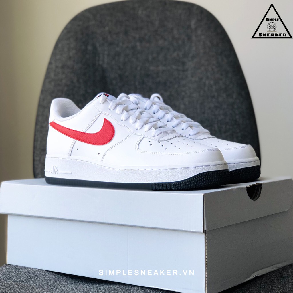 Giày Air Force 1 Auth FREESHIP Nike Air Force - Giày Nike AF1 University Red Photo Blue Chính Hãng