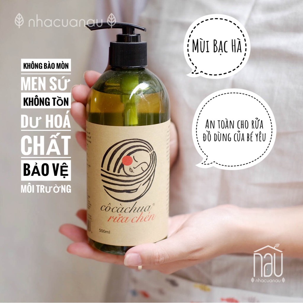 [Chai 500ml] Dung dịch giặt rửa Cô cà chua công nghệ làm sạch sinh học an toàn cho gia đình thân thiện môi trường