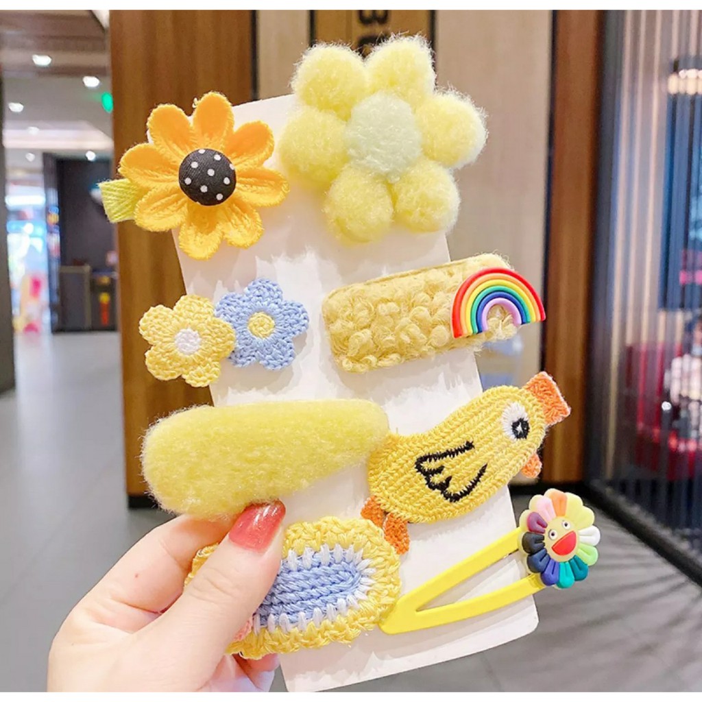 Set 8 kẹp tóc xinh xắn - UniLabel