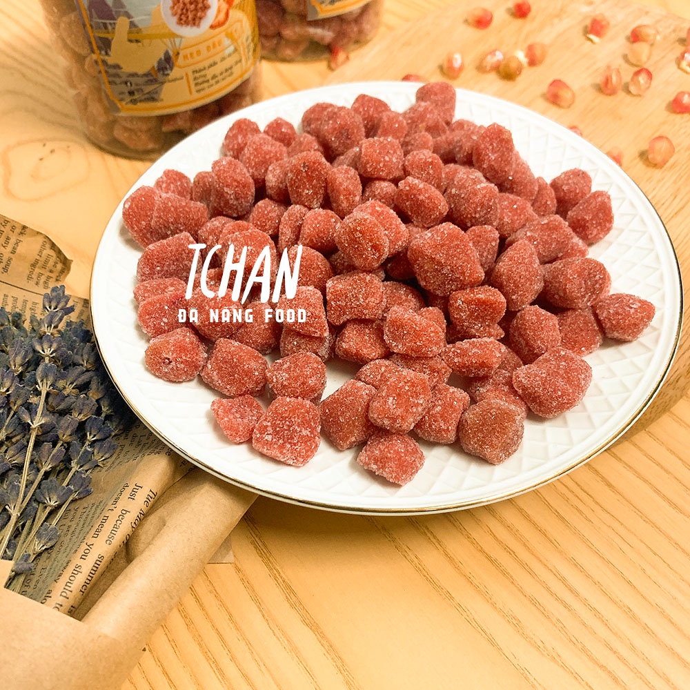 [450gr] Kẹo Dâu Tây Đà Lạt Dẻo Ngon Tchan Food, Hàng Loại Ngon