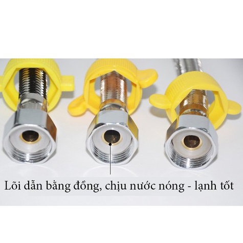 Dây Cấp Nước Vòi Chén Vòi Lavabo Lạnh, Bồn Cầu, Dây cấp nước bình nóng lạnh 2 đầu 21mm HÀNG TỐT CAO CẤP