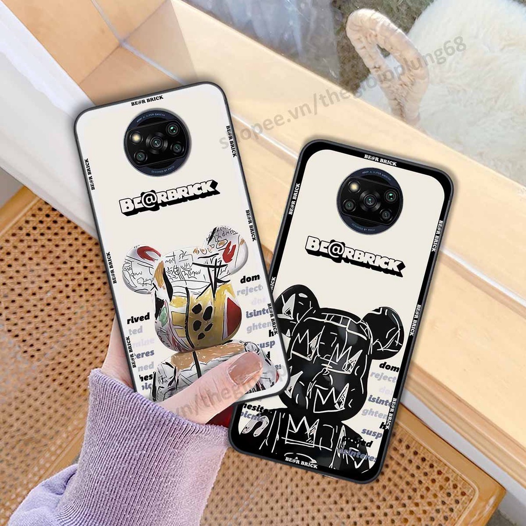 Ốp Xiaomi Poco X3 / Poco X3 Pro bear brick, thể thao, thời trang, ốp lưng cao cấp