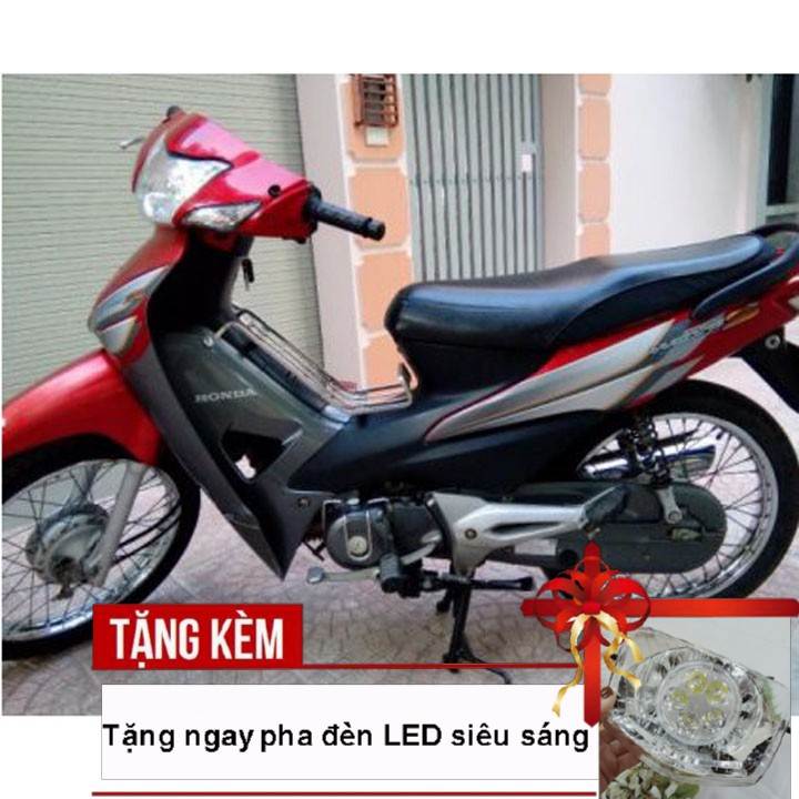 Dàn áo xe Wave RS - Wave S100, nhựa ABS nguyên sinh màu đỏ đun - tặng chiếc pha đèn bóng led siêu sáng