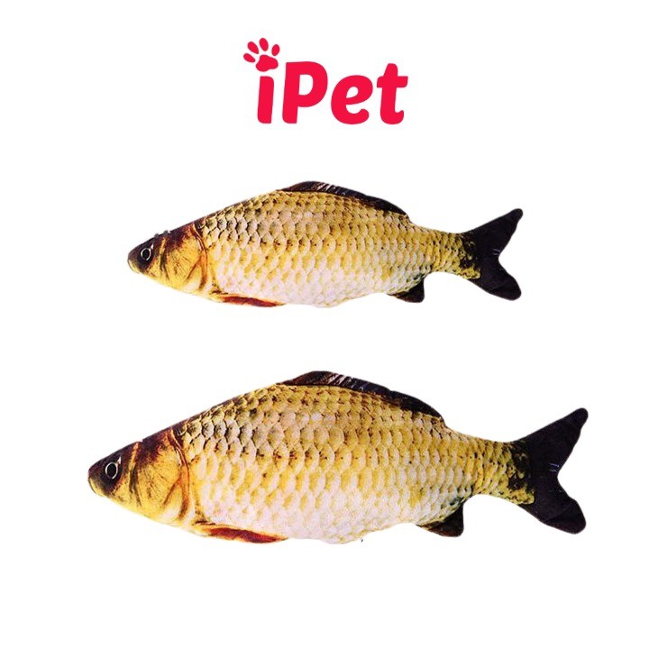Cá Nhồi Bông Catnip Hình Cá Chép (Có Dây Kéo) - iPet Shop