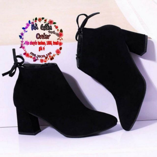 Giầy boot da lộn 5 phân ( size 34-43 ) [ Hàng order sẵn 40  hagauorder hagauorder