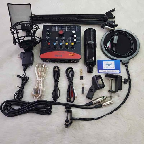 Combo Thu Âm Cao Cấp Mic PC K850-icon upod pro kèm đầy đủ phụ kiện tặng tai nhét
