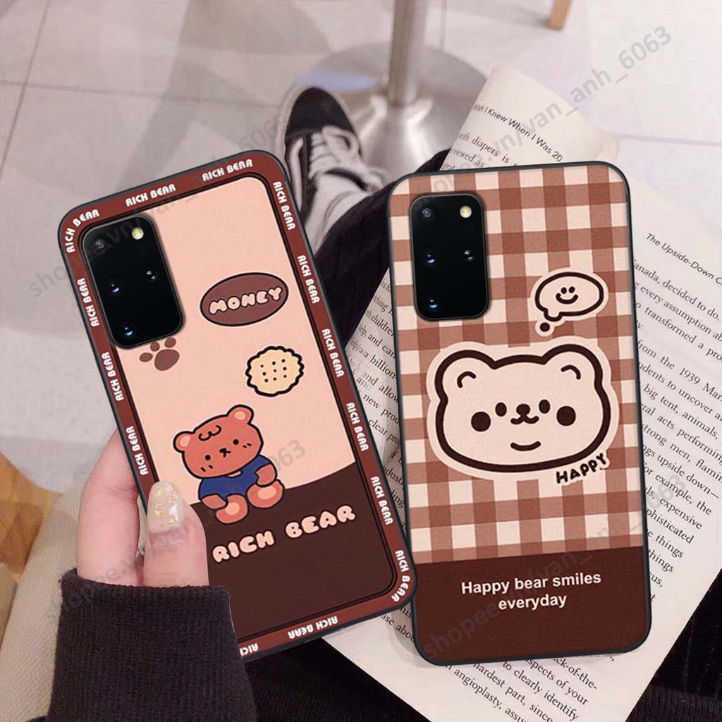 Ốp lưng Samsung S20 / S20 Plus / S20+ in hình hoa, gấu rich bear nghệ thuật, thời trang