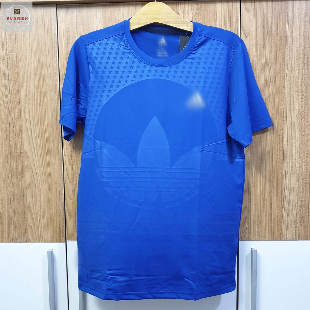 [HCM] Áo thun nam thể thao cổ tròn thun cotton co giãn 4 chiều chất Poly lạnh thoáng mát SUNMEN Size Từ 45 - 85kg