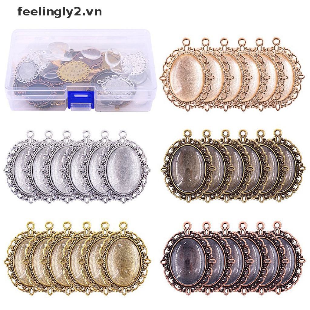 Bộ 60 Chiếc cabochon Tự Làm Hình Tròn 5 Màu