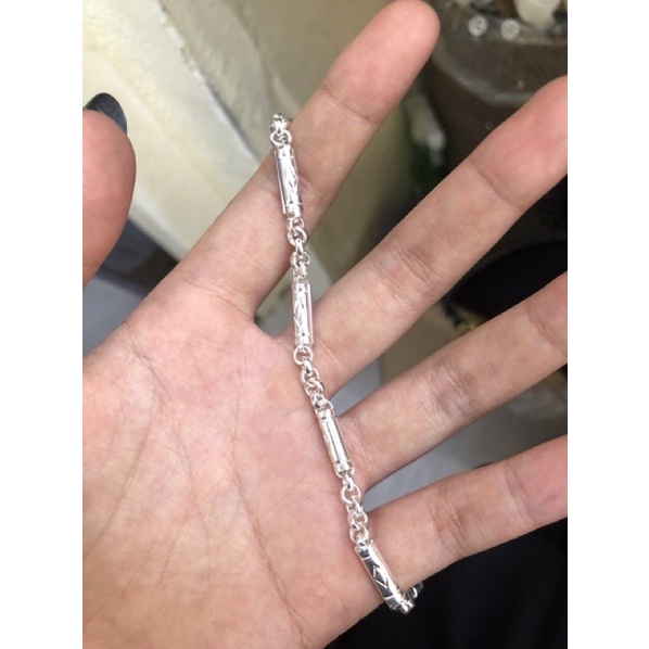 Lắc tay ống phối mắt o bạc ta NGỌC MẬU nhiều mẫu dài 16-20cm