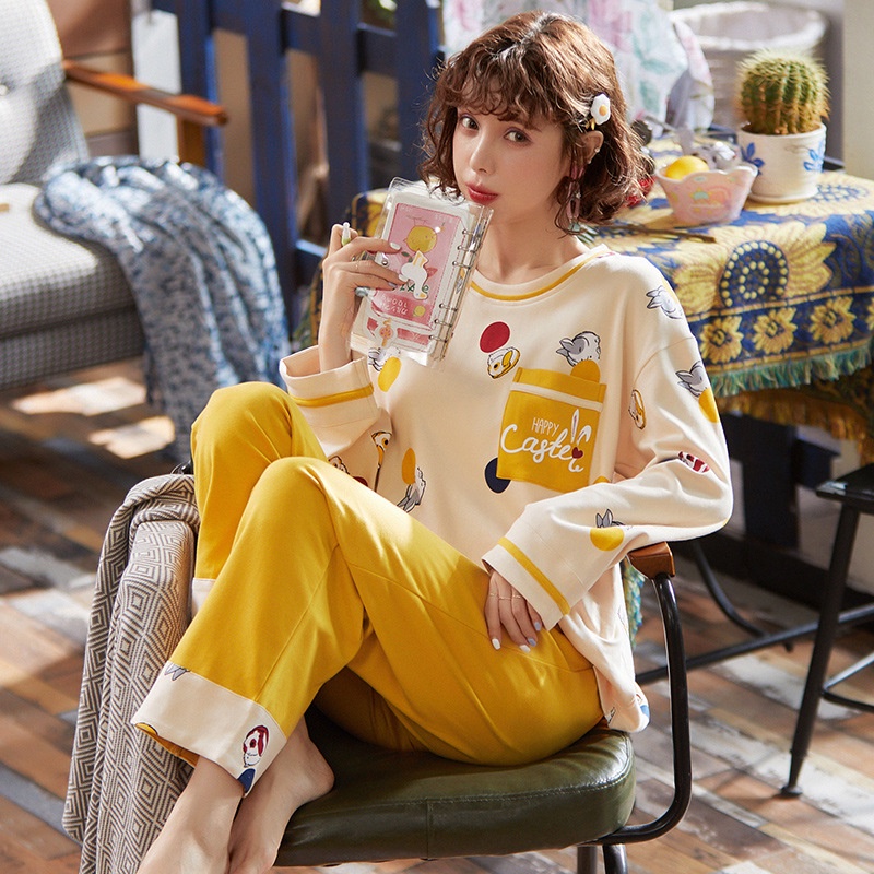 Bộ Đồ Ngủ Nữ Mặc Nhà Vải Co Giãn 4 Chiều-Quần Áo Dài Tay Dày Ở Nhà Mùa Xuân Thu Đông Dễ Thương Giá Rẻ Ảnh Thật BĐN46 | BigBuy360 - bigbuy360.vn