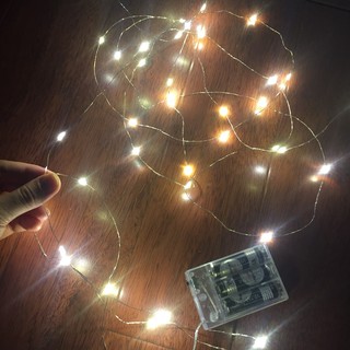 Đèn LED 4m vàng nắng xài pin