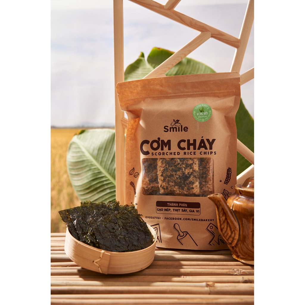 Cơm cháy chà bông rong biển 250gr, cơm cháy vệ sinh nhà làm - SmilePlanty