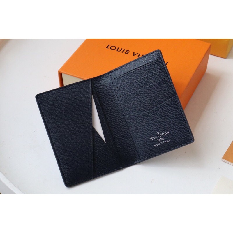 Ví bóp nam để thẻ cao cấp thương hiệu Louis Vuitton LV da thật màu nước hoạ tiết Monogram