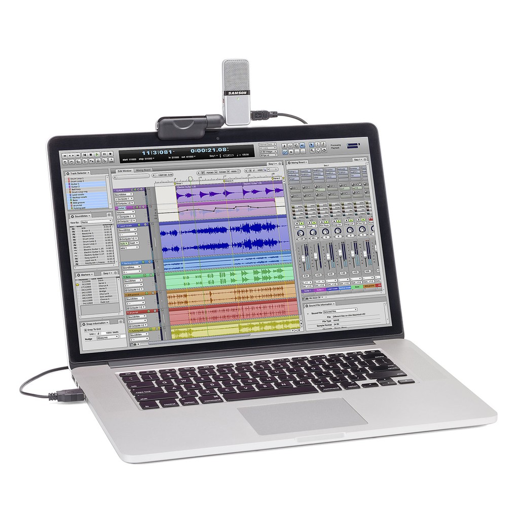 SAMSON Go Mic - Micro Thu Âm  Cổng USB, Giảm Tiếng Ồn, Chế Độ Thu Đa Dạng