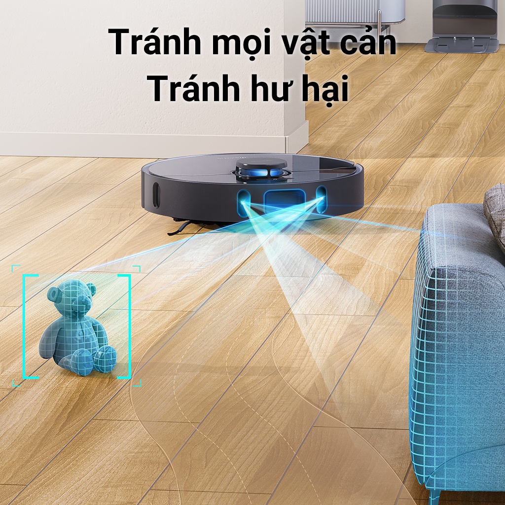 Robot Hút Bụi Lau Nhà Thông Minh Dreame Bot Z10 Pro - Lực hút 4000 Pa - Bản Quốc Tế - BH 12 Tháng