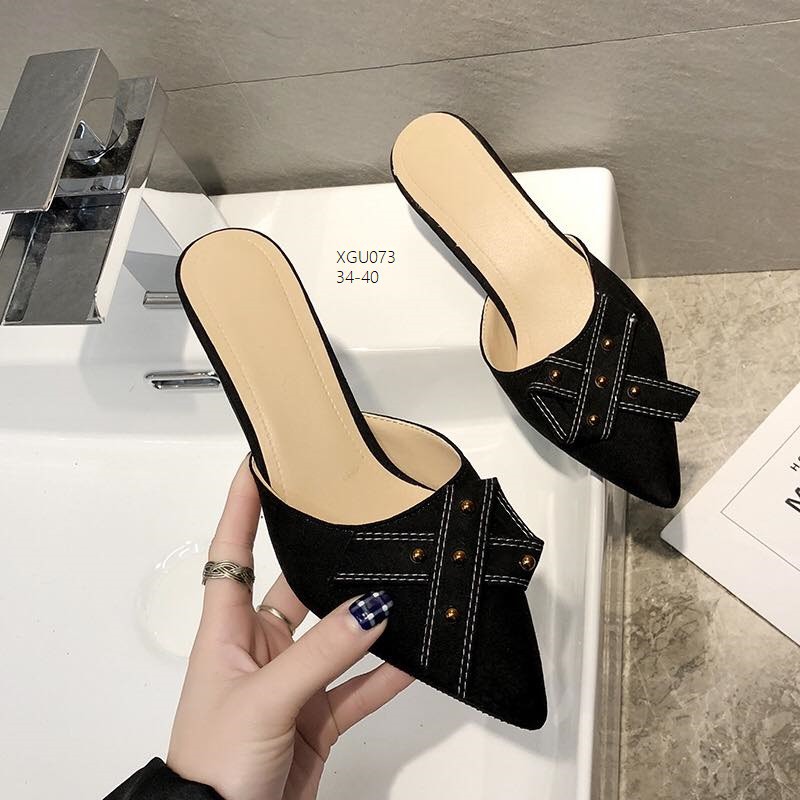 XGU073 Sục nữ cao gót phong cách Hàn Quốc