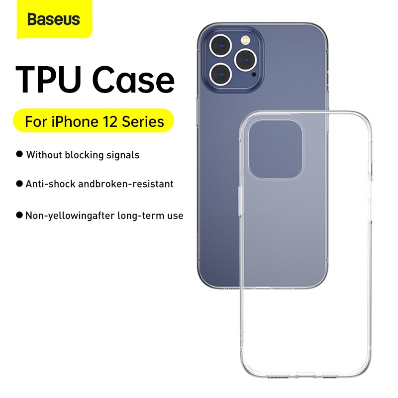 BASEUS Ốp Lưng Tpu Mềm Chống Sốc Trong Suốt Cho Iphone 12 Mini Pro Max | BigBuy360 - bigbuy360.vn