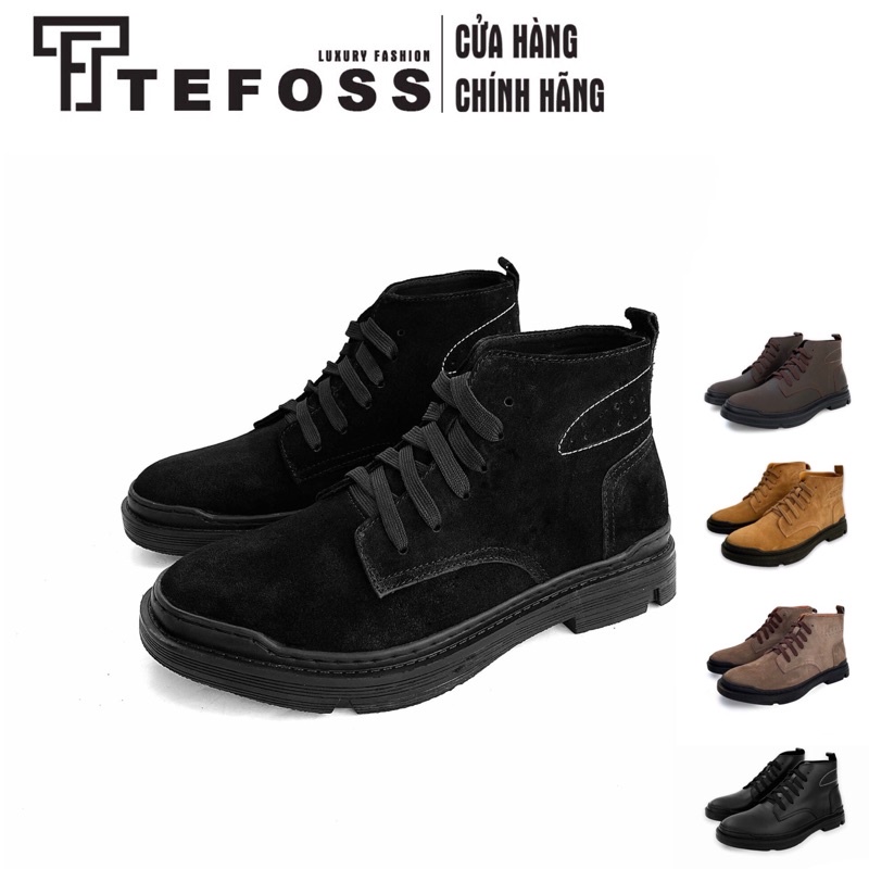 Giày nam cổ lửng da bò thật TEFOSS HN001 size 38-44