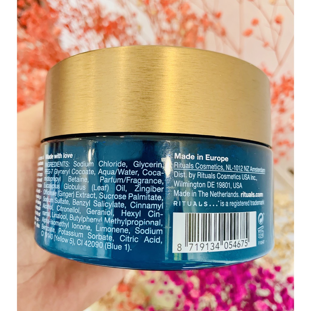 [BILL US/FR] RITUALS Tẩy da chết HAMMAM Gừng Ấm/Bạch Đàn The Ritual Of HAMMAM Body Scrub 10.5oz/300g