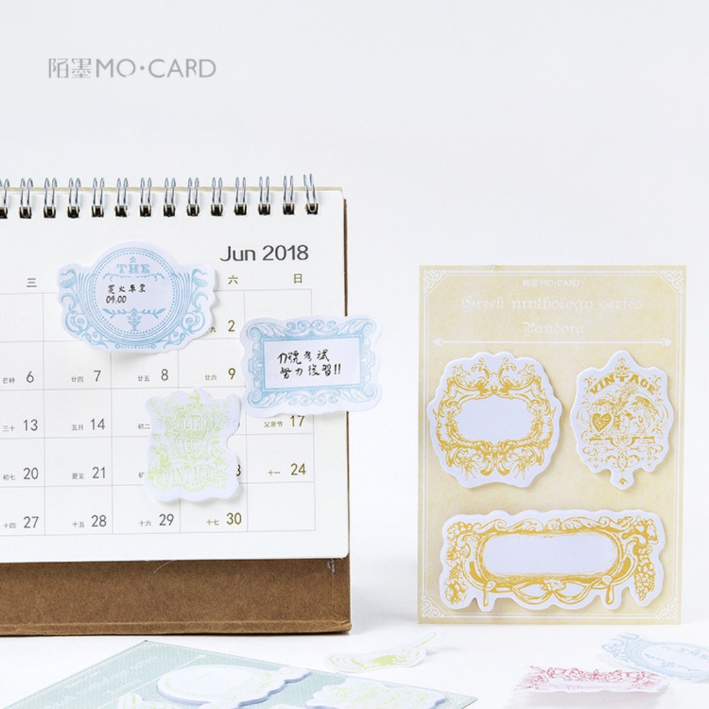 Set 60 Giấy Note Ghi Chú Hoạ tiết Khung viền hoa Vintage Trang Trí DIY, Bullet Journal Sáng tạo nghệ thuật ST472