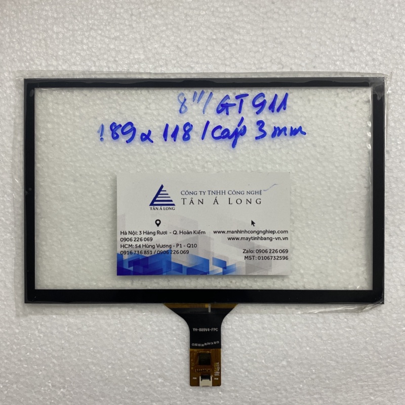 Tấm cảm ứng công nghiệp 8.0 inch chíp GT911/ 189x118mm/ cáp 6 chân(3mm) | BigBuy360 - bigbuy360.vn