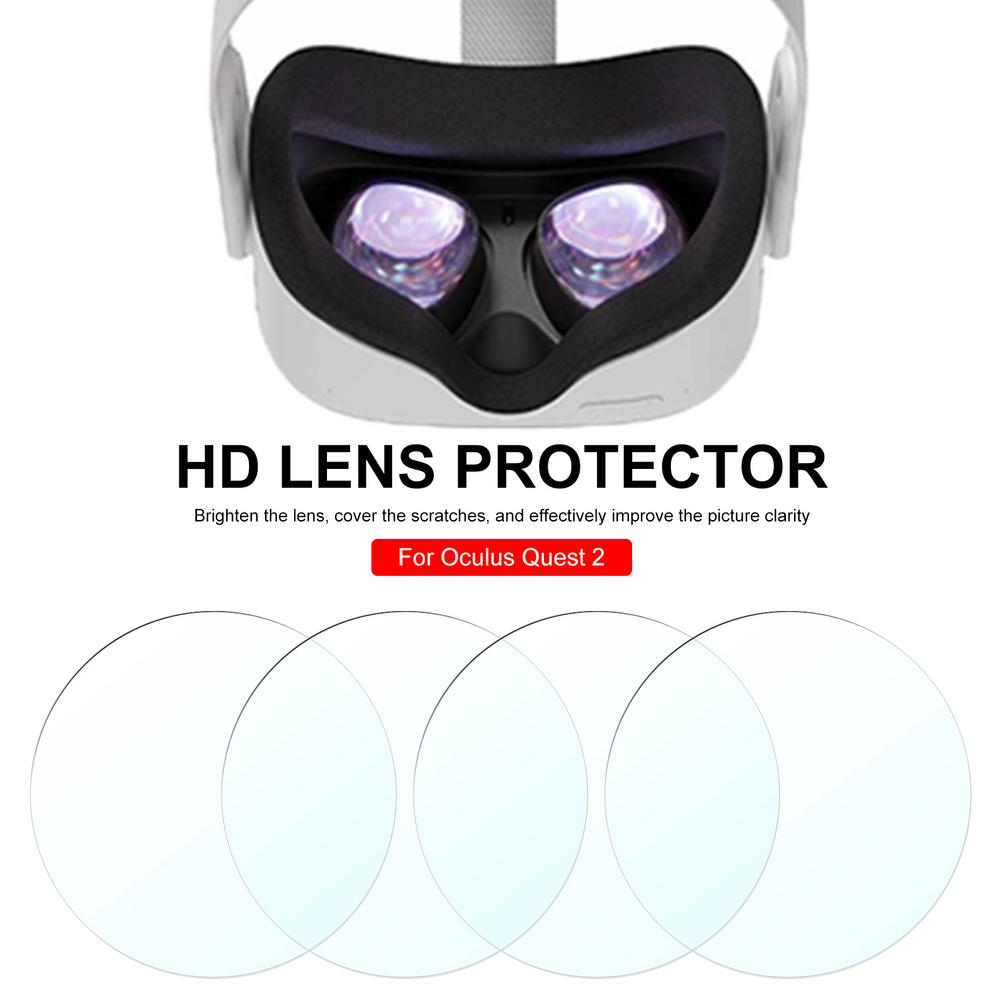 4pcs Lens Film for Oculus Quest 2 TPU Soft Protector Anti-scratch VR Accessories
