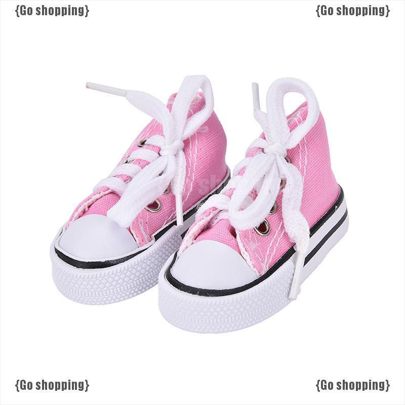 {Go shopping}Đôi giày thể thao canvas 7.5cm dễ thương cho búp bê