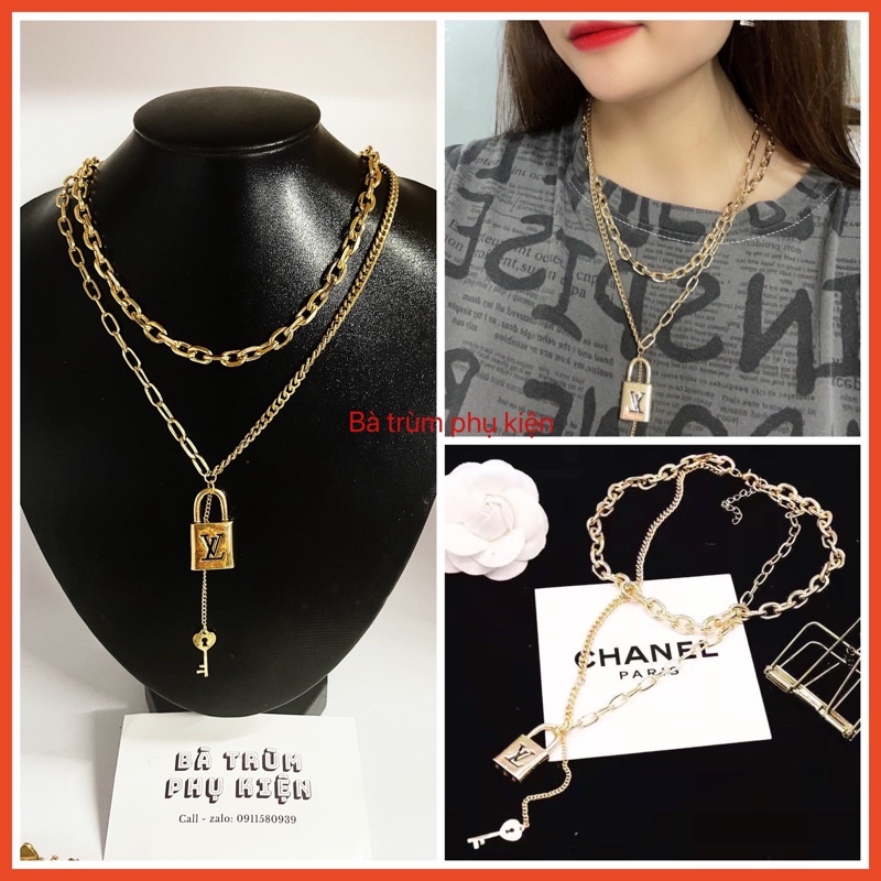 Vòng cổ cao cấp lv , chocker cổ thương hiệu , dây truyền thời trang