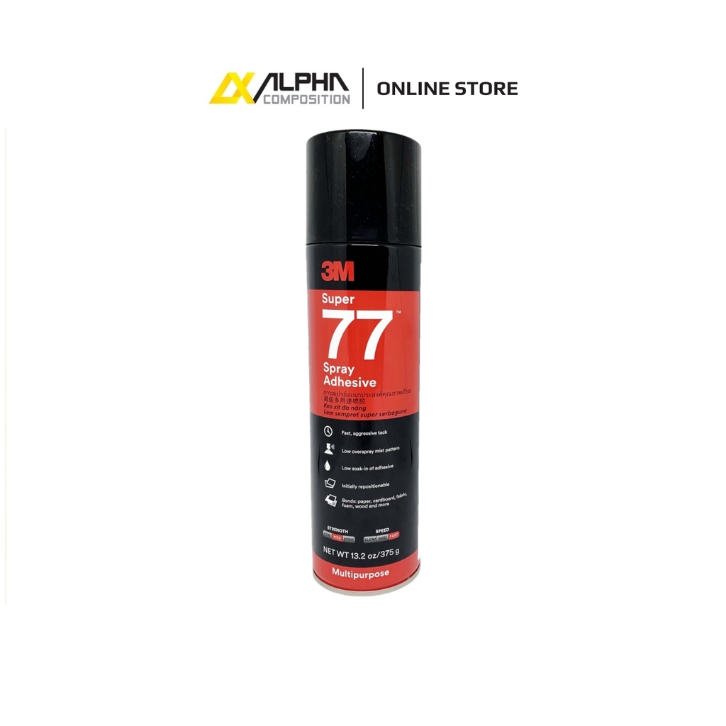 Keo dán siêu phun 3M 77 Khóa vải Carbon Alpha