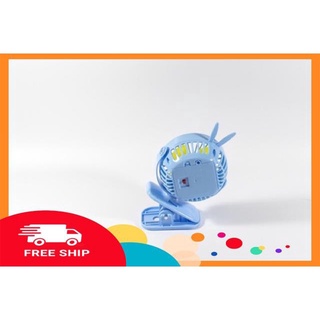 Quạt mini kẹp bàn chạy pin